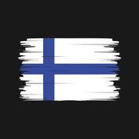 finland flagga borste vektor. National flagga vektor