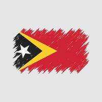 östtimor flaggborste. National flagga vektor