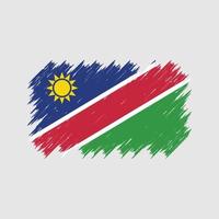 Namibia-Flagge-Pinsel. Nationalflagge vektor