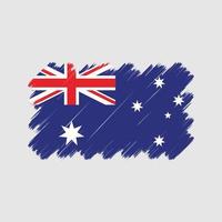 Pinselstriche der australischen Flagge. Nationalflagge vektor