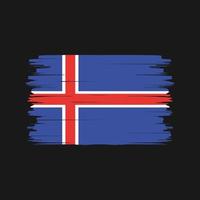islands flagga borste vektor. National flagga vektor
