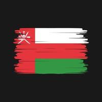 oman flagga borste vektor. National flagga vektor