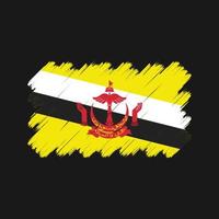 brunei flagga penseldrag. National flagga vektor