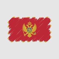 Pinselstriche der montenegro-Flagge. Nationalflagge vektor