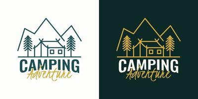 Camping-Abenteuer-Logo-Illsutartion-Vorlagendesign vektor