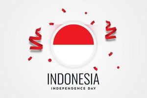 indonesien självständighetsdagen firande illustration malldesign vektor
