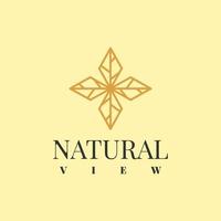 naturlig vy blad logotyp design vektor