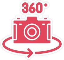 360-kamera ikon stil vektor