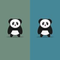 süßer Panda-Vektor mit 2 Hintergrund