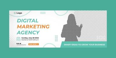 Cover-Vorlage für digitales Marketing in sozialen Medien für Unternehmen vektor