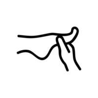 Symbolvektor für Fußmassage. isolierte kontursymbolillustration vektor