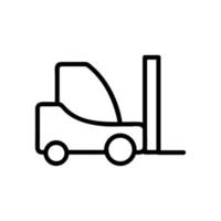 gaffeltruck ikon vektor. isolerade kontur symbol illustration vektor