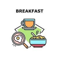 frukost måltid vektor koncept färg illustration