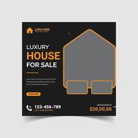 Corporate Real Estate Social Media Promotion Post Template Design vektor