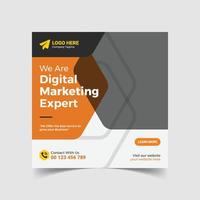 företags digital marknadsföringsbyrå sociala medier post designmall vektor
