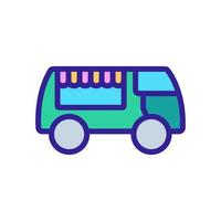 food truck ikon vektor. isolerade kontur symbol illustration vektor