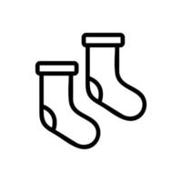 Symbolvektor für warme Socken. isolierte kontursymbolillustration vektor
