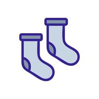 Symbolvektor für warme Socken. isolierte kontursymbolillustration vektor