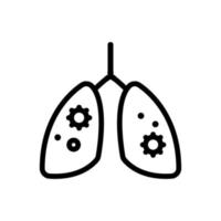 Virus, menschliches leichtes Vektorsymbol. isolierte kontursymbolillustration vektor