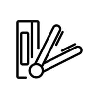 Professionelle Haarglätter Symbol Vektor Umriss Illustration