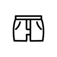 shorts ikon vektor. isolerade kontur symbol illustration vektor