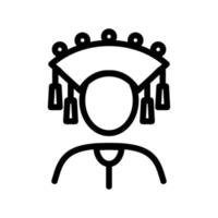 japan ethnische gruppe symbol vektor umriss illustration