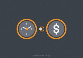Gratis tid är pengar vektor illustration