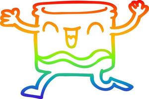 Regenbogen-Gradientenlinie Zeichnung Cartoon Happy Tumbler vektor