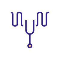 Symbolvektor für Vibrationsgeräusche. isolierte kontursymbolillustration vektor