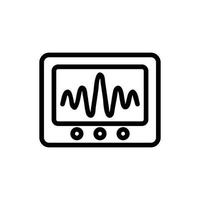 Symbolvektor für Vibrationsgeräusche. isolierte kontursymbolillustration vektor