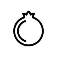 granatäpple ikon vektor. isolerade kontur symbol illustration vektor