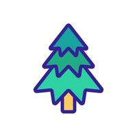 immergrüner weihnachtsbaum symbol vektor. isolierte kontursymbolillustration vektor