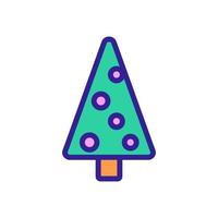 immergrüner weihnachtsbaum symbol vektor. isolierte kontursymbolillustration vektor