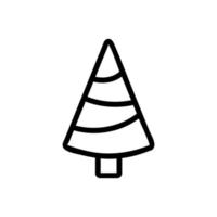 Weihnachtsbaum-Symbolvektor. isolierte kontursymbolillustration vektor