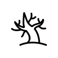 Baum ohne Blattsymbolvektor. isolierte kontursymbolillustration vektor