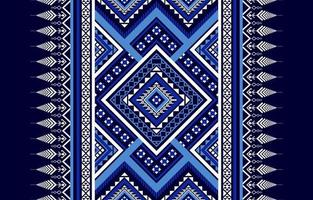 geometrisches ethnisches nahtloses Muster. traditioneller Stammesstil. Dekorationen blau. design für hintergrund, illustration, textur, stoff, tapete, kleidung, teppich, batik, stickerei vektor