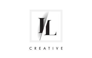 il Serif Letter Logo Design mit kreativem Schnitt. vektor