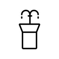 fontän dricka vektor ikon. isolerade kontur symbol illustration