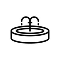 Brunnen trinken Vektor-Symbol. isolierte kontursymbolillustration vektor