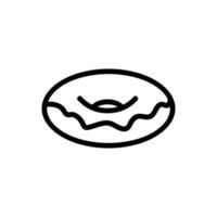 Backwaren Donut Symbol Vektor Umriss Illustration