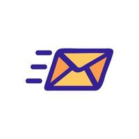 Mail ist ein schnelles Vektorsymbol. isolierte kontursymbolillustration vektor