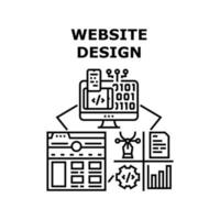 webbdesign vektor koncept svart illustration