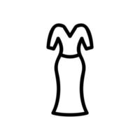 Symbolvektor für Sommerkleid. isolierte kontursymbolillustration vektor