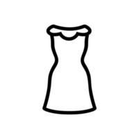 schönes Symbolvektorkleid. isolierte kontursymbolillustration vektor