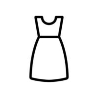 Symbolvektor für Sommerkleid. isolierte kontursymbolillustration vektor