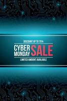 Vektor-Verkaufstechnologie-Flyer für Cyber Monday. vektor