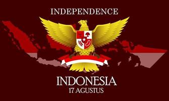 Indonesiens bakgrund för firande av självständighetsdagen vektor