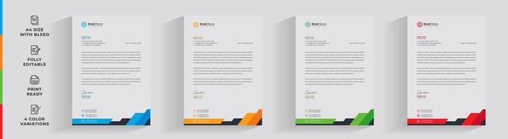 brevpapper företags a4-storlek minimal ren kreativ informativ abstrakt affärsföretag designmall vektor