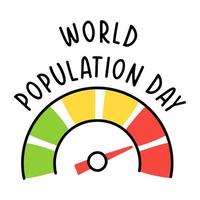 en platt färgad ikon av världens befolkning vektor