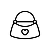 Handtasche Spielzeug Symbol Vektor Umriss Illustration